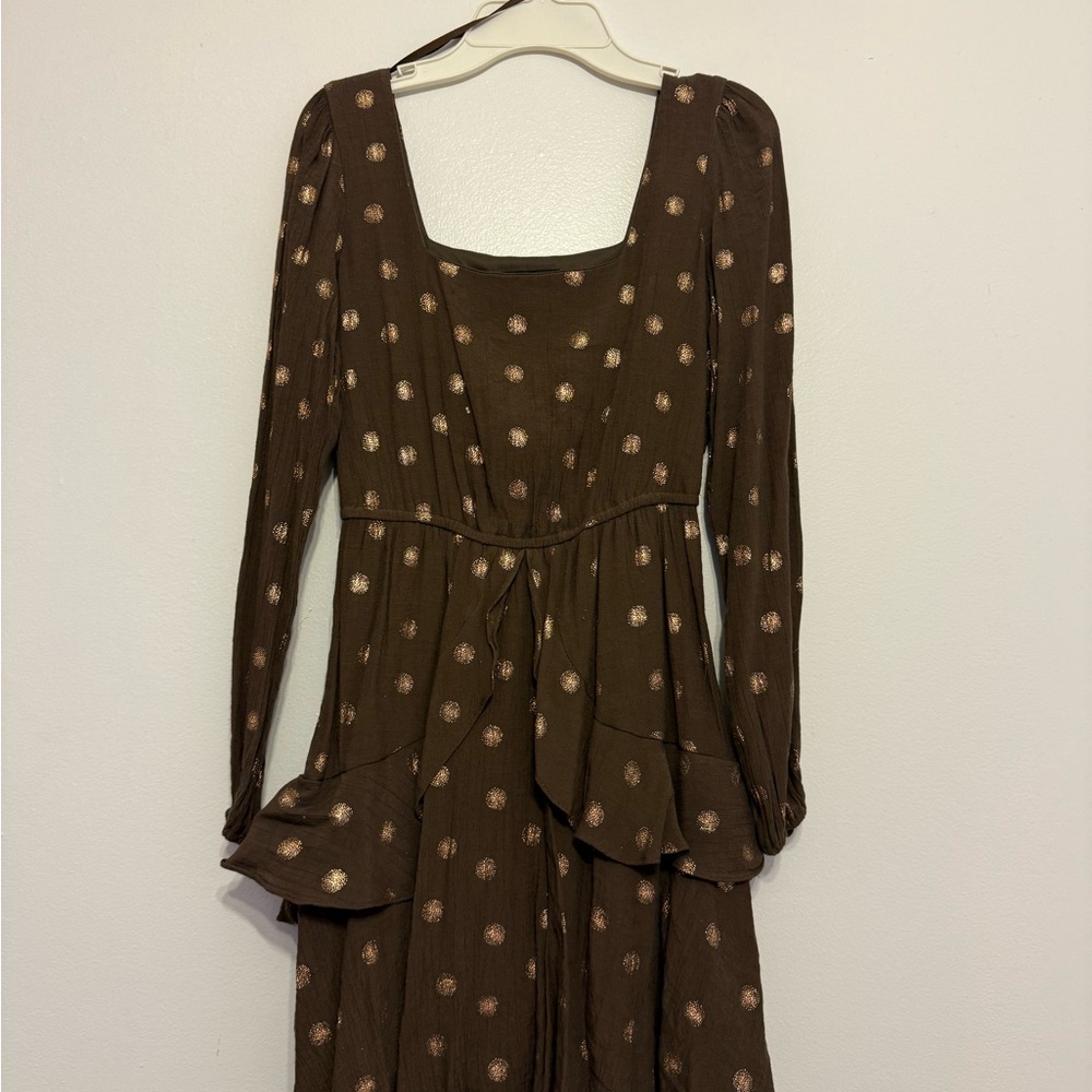 Brown Polka Dot Dress